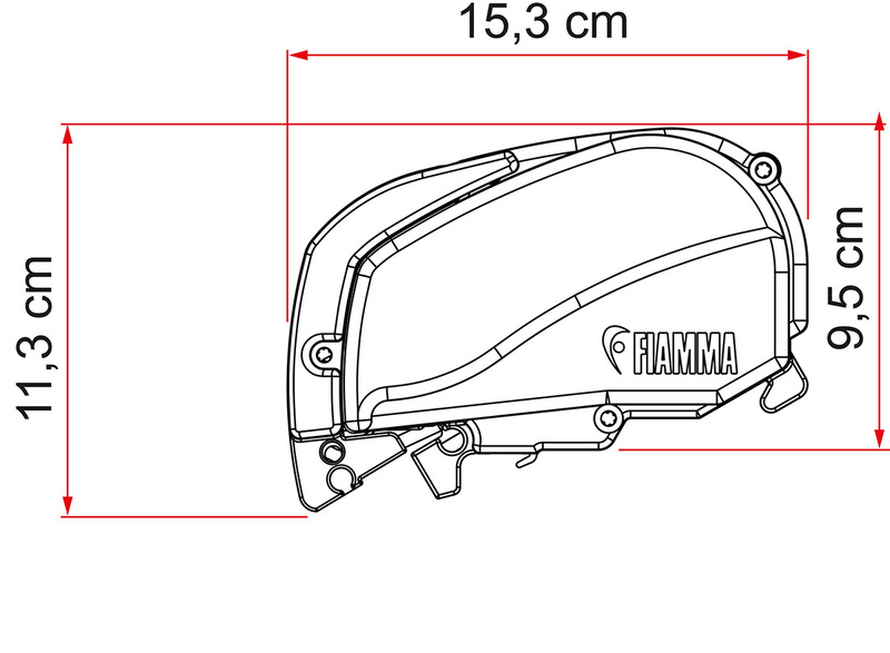 Fiamma F80S Çatı Tipi Tente Siyah Kasa 4,5 m Gri Kumaş - 5