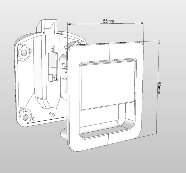 Kapı Kilidi 55x59 mm Krom Blister - 3
