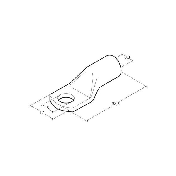 Sıkmalı Kablo Pabucu M8 / 35 mm², 5'li Set - 2
