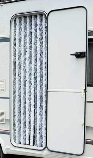 Peluş Kapı Perdesi 56x185 gri/mavi - 2