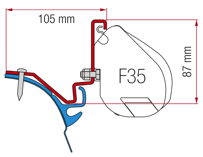 Fiamma Adaptör F35 VW T6 Westfalia
