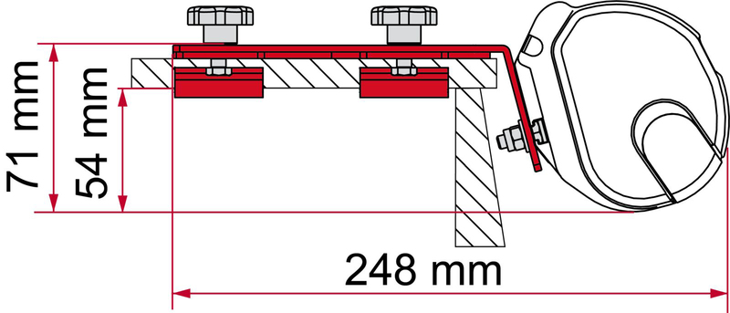 Fiamma F35 Korkuluk Adaptörü