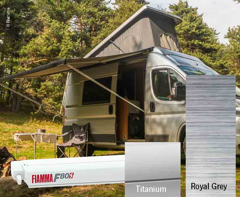 Fiamma F80S Çatı Tipi Tente Gümüş Kasa 4,5 m Gri Kumaş