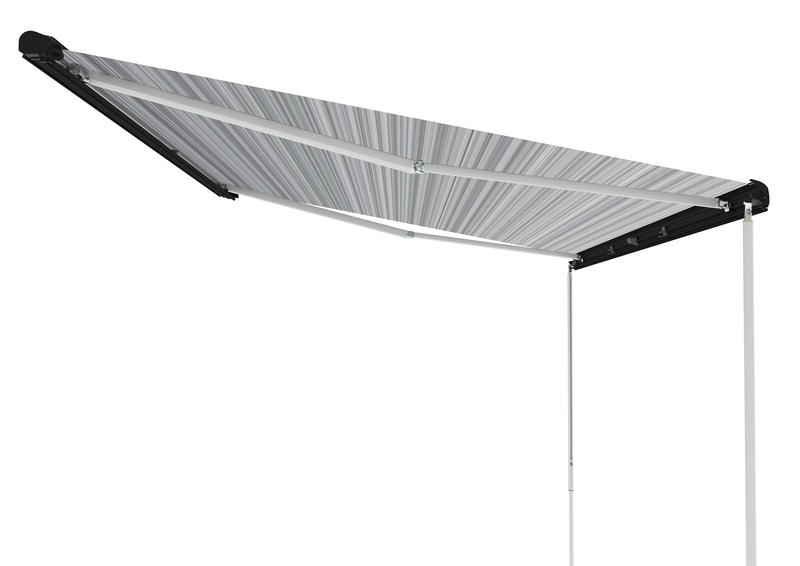 Fiamma F80S Çatı Tipi Tente Siyah Kasa 3,4 m Gri Kumaş