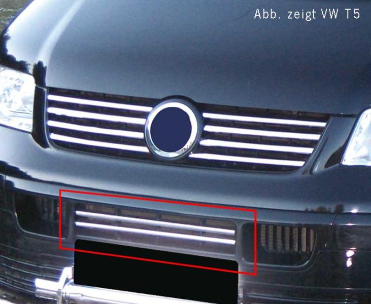 VW T5 Paslanmaz Ön Tampon Çıtası 2 Parça
