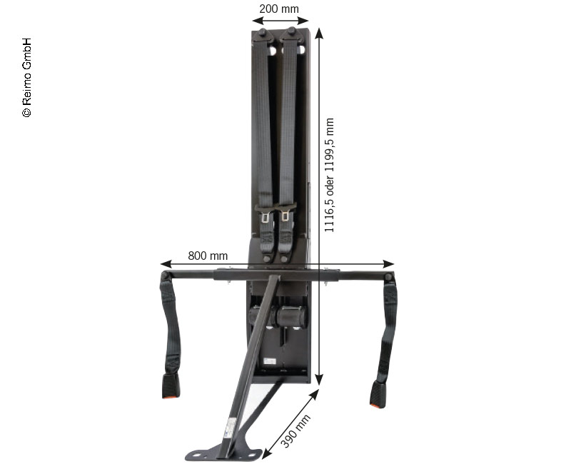 3 Nokta Emniyet Kemerli İskelet 1199,5 mm