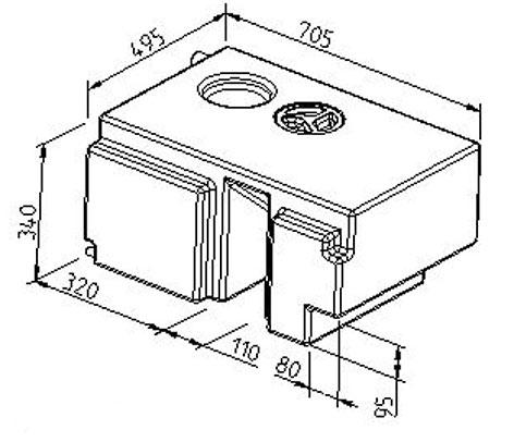 Temiz Su Deposu 100L, Ford Transit