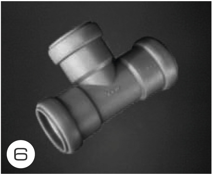 28 mm Boru İçin 90° T Parça