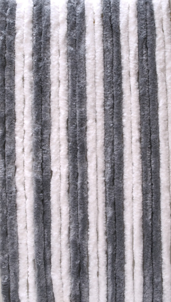 Peluş Kapı Perdesi 120x185 gri/beyaz