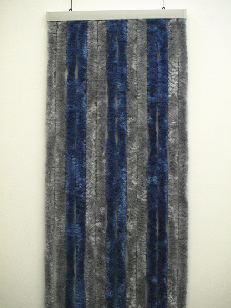Peluş Kapı Perdesi 56x185 gri/mavi