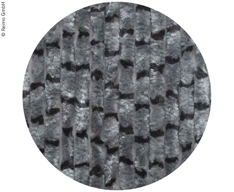 Peluş Kapı Perdesi 120x185 gri/siyah