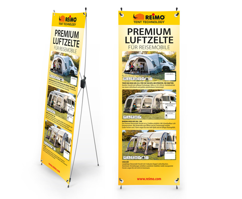 X-Banner Karavan Çadırı Almanca
