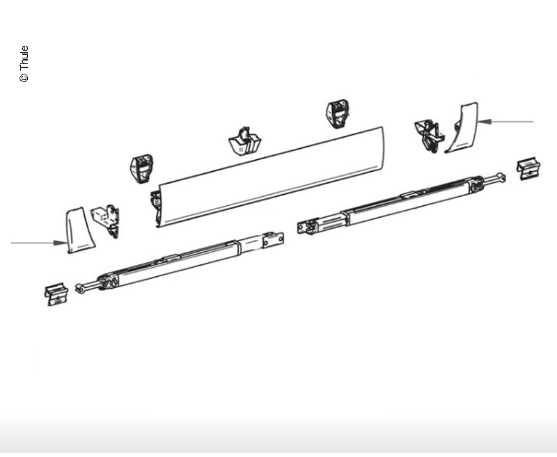 Leadrail 5003 Sol+Sağ Uç Kapağı