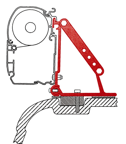 Fiamma adaptör F45 VW T5 Flach