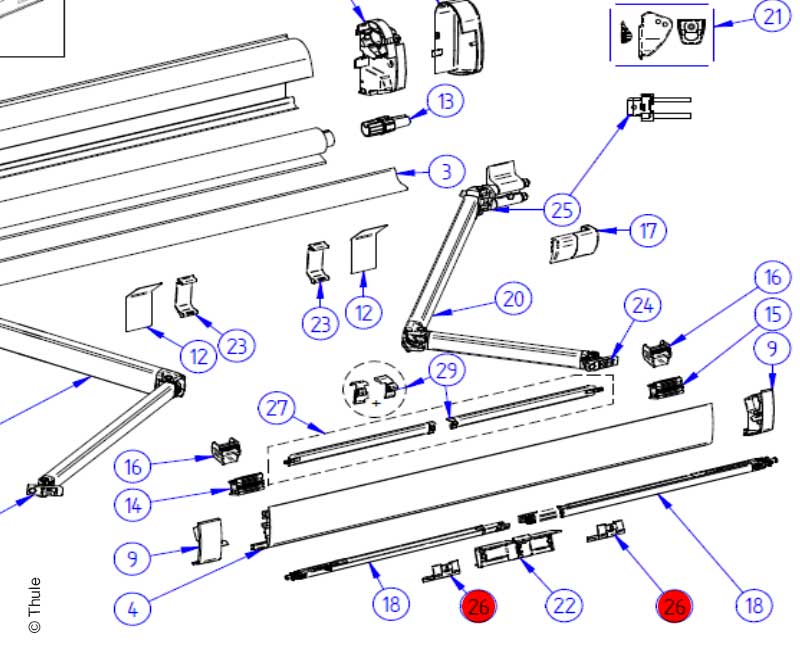 Clip Support Arm 5200 2 adet