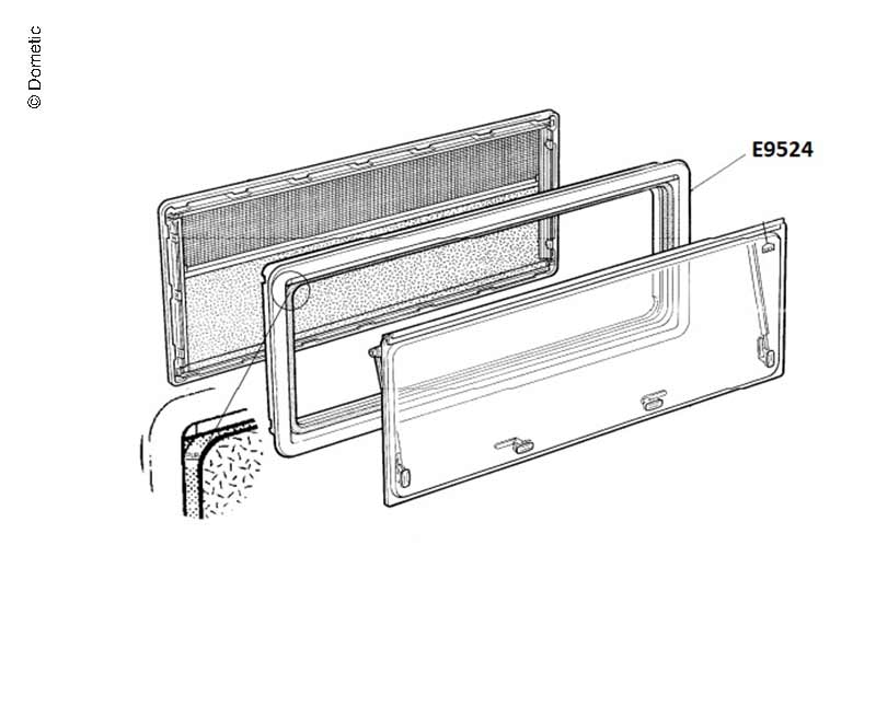 Dış Çerçeve S4 1000x450 siyah