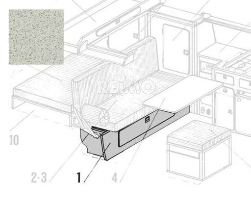[REIMO-13201015] VW F80 Katlanır Koltuk Kulesi Granit