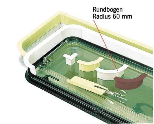 [REIMO-38003] Pencere Profili Yuvarlak Büküm 60mm (Açık Yeşil)