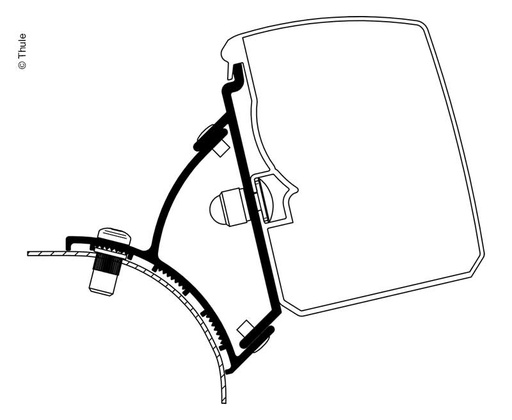 [REIMO-42696] Thule 3200 T5/T6 Sabit Sağ Direksiyon Adaptörü