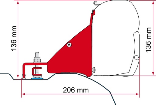 [REIMO-433116] Fiamma Adaptör F45 Ducato 06 ve sonrası