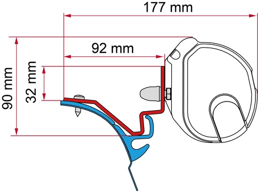 [REIMO-4334006] Fiamma Adaptör F35 VW T6 Westfalia
