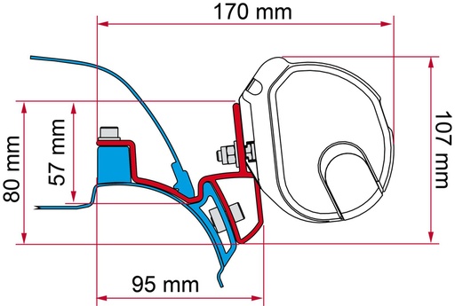 [REIMO-433421] Fiamma F35 VW T5 California Adaptörü
