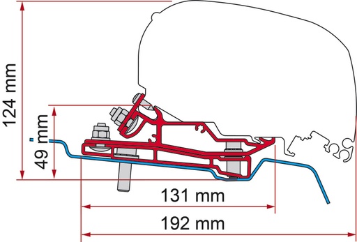 [REIMO-43450] Fiamma Ford Transit H3 Adaptörü