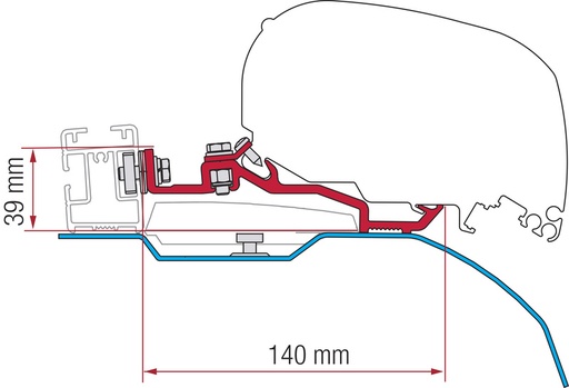 [REIMO-43505] Fiamma Ducato F80S Adaptörü
