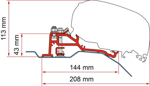 [REIMO-440517] Kit Ducato H2 Skyroof Çatı Penceresi Kiti