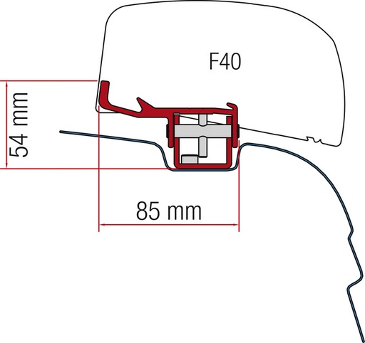 [REIMO-440531] Adapt.f.F40van VWT5/T6 UK Adaptör