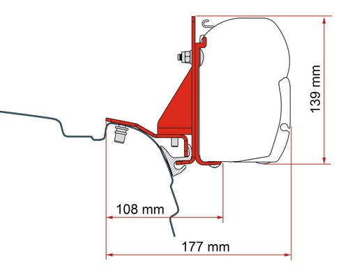 [REIMO-440534] Adapter f.VWT5/T6 F45 Adaptör