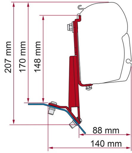 [REIMO-440603] Fiamma Adaptör F35pro+F45 Sağ