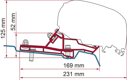 [REIMO-440617] Fiamma Adaptör Ford Transit Van H2L3