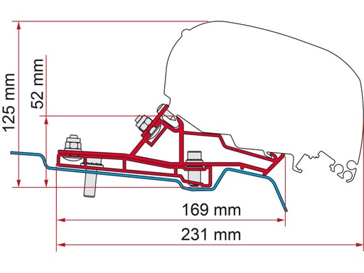 [REIMO-4406171] Fiamma Adaptör Ford Transit Van H2L3