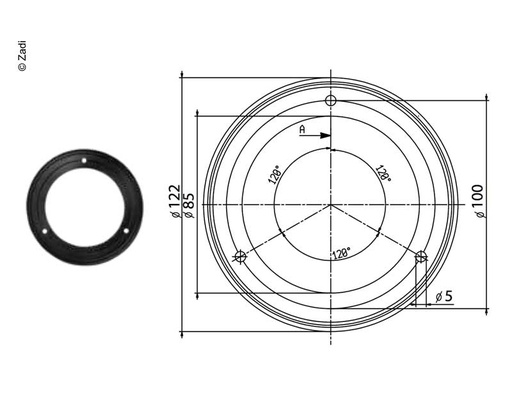 [REIMO-52625] Kauçuk Conta (123x84 İçin) Siyah