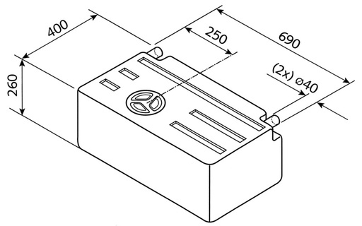 [REIMO-61100] Su Tankı 63L, 69cm uzunluk 6-12