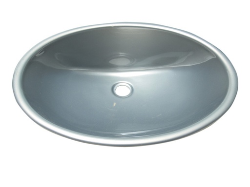[REIMO-640291] Gümüş Oval Plastik Lavabo 33