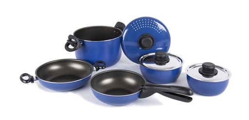 [REIMO-92313] Alüminyum 9 Parça Tencere Seti BLUE