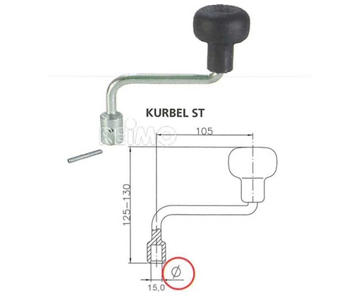 [REIMO-92784] ST48 İçin Destek Tekeri Krank Kolu