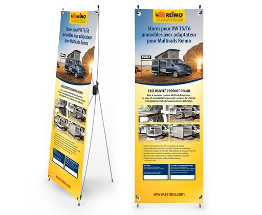 [REIMO-952635] X-Banner Adaptör Multirail FR