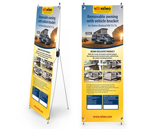 [REIMO-952637] X-Banner Adaptör Multirail İngilizce