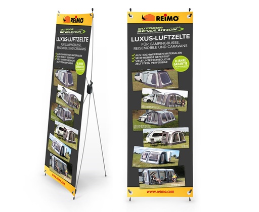 [REIMO-953528] X-Banner Çadır Outdoor Evolution Almanca