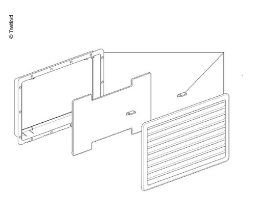 [REIMO-E6746] Havalandırma Kapağı 257x432mm Beyaz