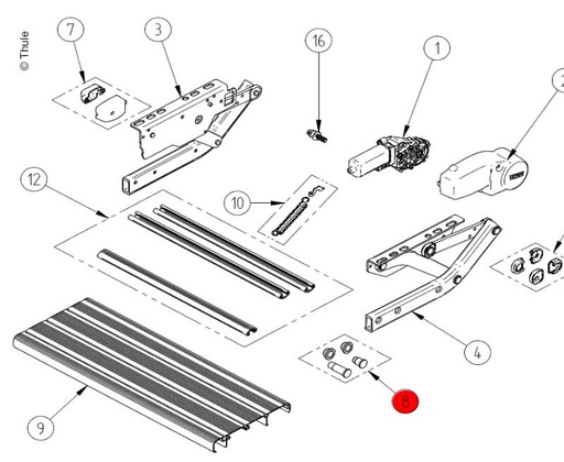[REIMO-E9249] Thule V10 stepne perçin tamir seti