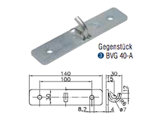 [REIMO-E9397] Karşılık Kapak Kilidi BVG40-A