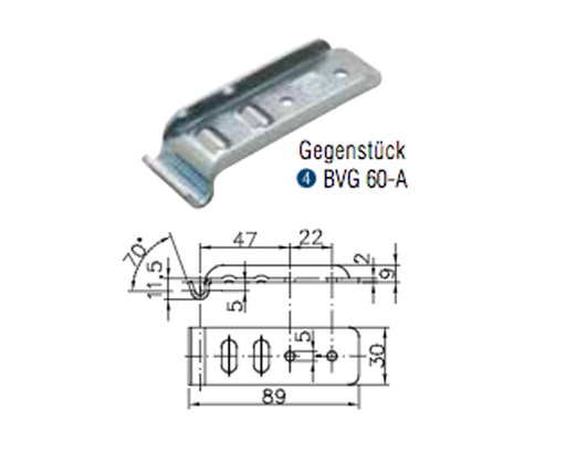 [REIMO-E9398] Karşılık Kapak Kilidi BVG60-A